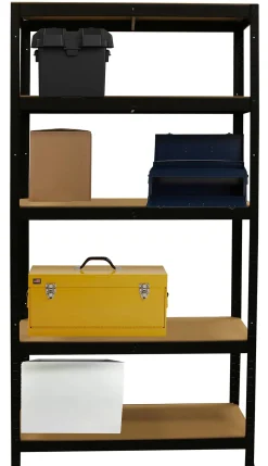 Opbergrekken|Brico Erro Stellingkast Met 5 Planken - Zwart - 90Cm