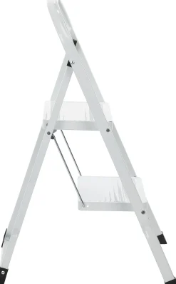 Huishoudladders|Brico Escalo Keukentrap Wit 2-Treeds