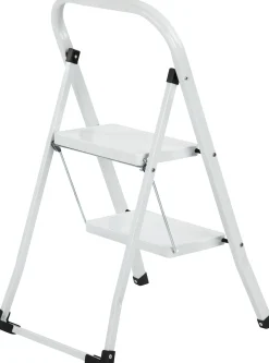 Huishoudladders|Brico Escalo Keukentrap Wit 2-Treeds