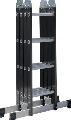 Vouwladders|Brico Escalo Vouwladder Multifold 2-In-1 Zwart
