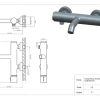 Badkranen|Brico Essebagno Badmengkraan Manopola Zwart Concrete