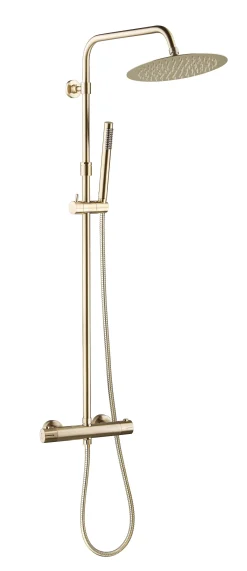Douchesets|Brico Essebagno Regendoucheset Luisa Ii Met Thermostatische Kraan O250Mm Goud