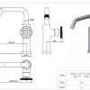 Wastafelkranen|Brico Essebagno Wastafelkraan Indus Laag Rvs