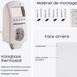 Brico Eurom Infraroodwarmtepaneel Sani 600W Zwart