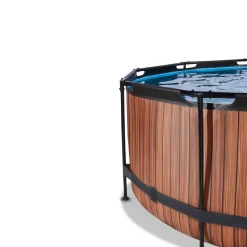 Brico Exit Wood Opzetzwembad Met Filterpomp Bruin O360X122Cm- Opzetzwembaden Met Pomp