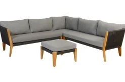 Brico Exotan Loungeset Incl. Kussens - Teak - Grijs - 170X240X76- Loungesets