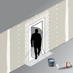 Bouwfolie|Brico Far Tools Beschermingdeur Zip Kunststof