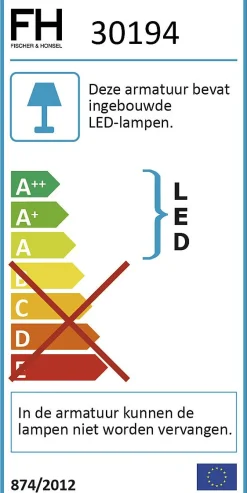 Badkamerverlichting|Brico Fischer & Honsel Wandlamp Led Baabe Metaal Chroom 17W