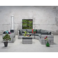 Brico Garden Impressions Carlo Loungeset 5-Delig Xl - Licht Grijs- Loungesets