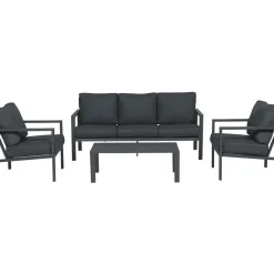 Brico Garden Impressions Durban Loungeset 4-Delig - Zwart- Loungesets