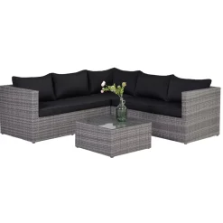 Brico Garden Impressions Lyon Loungeset 4-Delig - Reflex Black- Loungesets