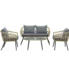 Brico Garden Impressions Tarulo Loungeset 4-Delig - Donker Grijs- Loungesets