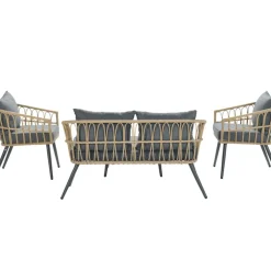 Brico Garden Impressions Tarulo Loungeset 4-Delig - Donker Grijs- Loungesets
