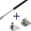 Brico Gasveer Zwart - 550Mm - 120N - Inclusief Bevestigingen- Hoek- & Ankerwerk