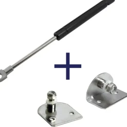 Brico Gasveer Zwart - 550Mm - 120N - Inclusief Bevestigingen- Hoek- & Ankerwerk