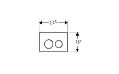 Bedieningspanelen|Brico Geberit Bedieningspaneel Sigma 20 Voor Up320, Up720, Up300 En Up700 Inbouwreservoirs| 16,4X24,6X1,1Cm Wit/Chroom
