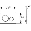 Bedieningspanelen|Brico Geberit Bedieningspaneel Sigma 20 Voor Up320, Up720, Up300 En Up700 Inbouwreservoirs| 246X164Mm Verchroomd
