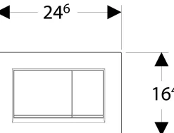 Bedieningspanelen|Brico Geberit Bedieningspaneel Sigma 30 Voor Up320, Up720, Up300 En Up700 Inbouwreservoirs| 246X164Mm Mat Wit