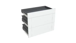 Keukenkasten|Brico Geheel Van 1 Lade + 2 Korflades Keukenkast Modulo Nyl Opaalwit 90X72Cm