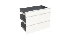 Keukenkasten|Brico Geheel Van 1 Lade + 2 Korflades Keukenkast Modulo Emy Puur Wit 90X72Cm