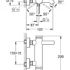 Badkranen|Brico Grohe Bad- En Douchemengkraan Essence Geborsteld Donkergrijs/Hard Graphite