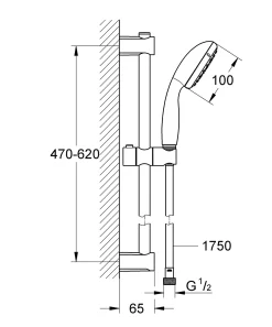 Douchesets|Brico Grohe Doucheset Vitalio Start 100Mm 2 Stralen Chroom