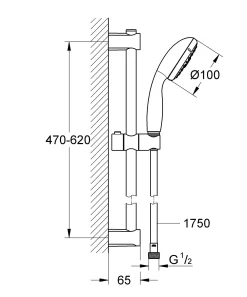 Douchesets|Brico Grohe Doucheset Vitalio Start 100Mm 3 Stralen Chroom