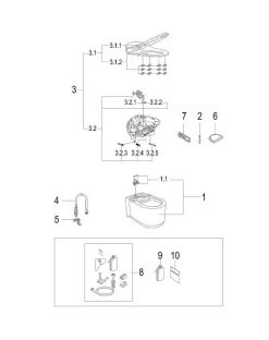 Wandclosetten|Brico Grohe Hangtoilet Sensia Arena Wit | Met Bidet | Randloos Toiletpot