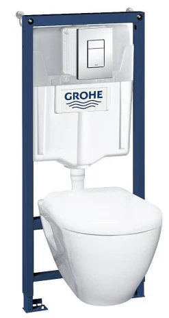 Inbouwtoiletten|Brico Grohe Inbouwreservoir Set Serel Wit | Soft-Close Toiletzitting