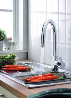 Keukenkranen|Brico Grohe Keukenmengkraan Feel Met Uittrekbare Handdouche Chroom