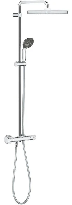 Douchesets|Brico Grohe Regendoucheset Vitalio Start System Cube 250Mm Met Thermostatische Mengkraan Chroom