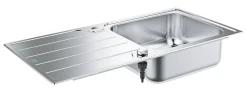 Keukenbladen & Spoelbakken|Brico Grohe Spoelbak K500 Met Druiprek 1000X500Mm Rvs