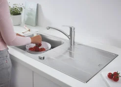 Keukenbladen & Spoelbakken|Brico Grohe Spoelbak K500 Met Druiprek 1000X500Mm Rvs