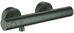 Douchekranen|Brico Grohe Thermostatische Douchemengkraan Grohterm 1000 Cosmopolitan M Donkergrijs Geborsteld