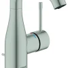 Wastafelkranen|Brico Grohe Wastafelkraan Essence M-Size Chroom Geborsteld