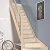Brico Handystairs Open Kwartslagtrap "Vega80" - Links - 280 Cm Hoog - 13 Grenen Treden - Met Leuning- Zoldertrappen