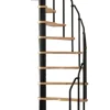 Brico Handystairs Ruimtebesparende Spiltrap "Radius" - 140X70 Cm - 299 Cm Hoog - 12 Beuken Treden - Zwart- Zoldertrappen
