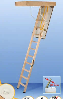 Brico Handystairs Vlizotrap "Complete" - Bakmaat 120 X 70 Cm - Hoogte 280 Cm - U-Waarde 1.10 W/M²- Zoldertrappen