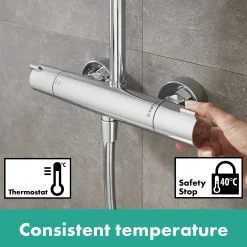Douchekranen|Brico Hansgrohe Thermostatische Douchemengkraan Myfox Chroom