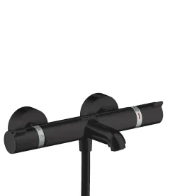 Badkranen|Brico Hansgrohe Thermostatische Badkraan Ecostat Comfort Zwart Mat