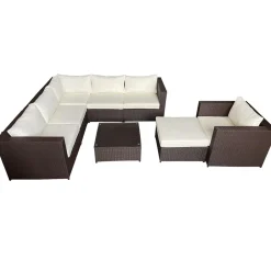 Brico Happy Garden Buitenmeubelsets Cargese - Bruin - Geweven Hars- Loungesets
