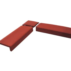 Brico Hoekstuk Rubber Rand Opsluitband L-Vormig - 40X40 Cm - Rood- Opsluitbanden & Boordstenen