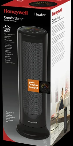 Brico Honeywell Keramische Verwarming Comforttemp Met Bewegingssensor Hce646Be Zwart