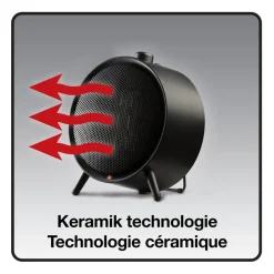 Brico Honeywell Ronde Keramische Verwarming Hce200Be 1500W Zwart