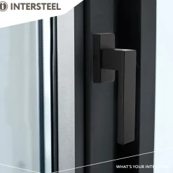 Brico Intersteel Raamkruk Amsterdam Op Rechthoekige Rozet Zwart- Raambeveiliging