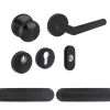 Brico Intersteel Veiligheidsbeslag Set Voordeur Skg*** Ronde Rozet Rvs Zwart- Deurbeveiliging