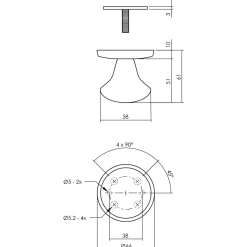 Brico Intersteel Veiligheidsbeslag Set Voordeur Skg*** Ronde Rozet Rvs Zwart- Deurbeveiliging