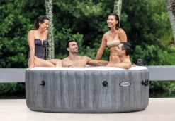 Brico Intex Bubblebad Purespa Bubble Baltik 6Personen Grijs O216X71Cm- Spa En Jacuzzi
