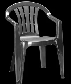 Brico Jardin Stoel Cuba Stapelbaar Grafiet- Tuinstoelen