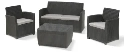 Brico Keter Balkon Loungeset Mia + Opbergbox 4-Delig- Loungesets
